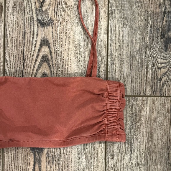 TNA Rust Coloured Ruched Bralette/shirt size small - Picture 2 of 5